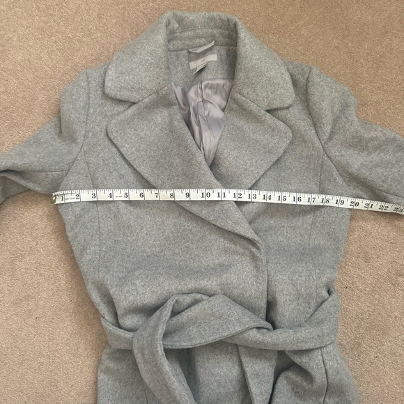 H&M wool-blend coat in grey melange size 6 - Picture 9 of 10